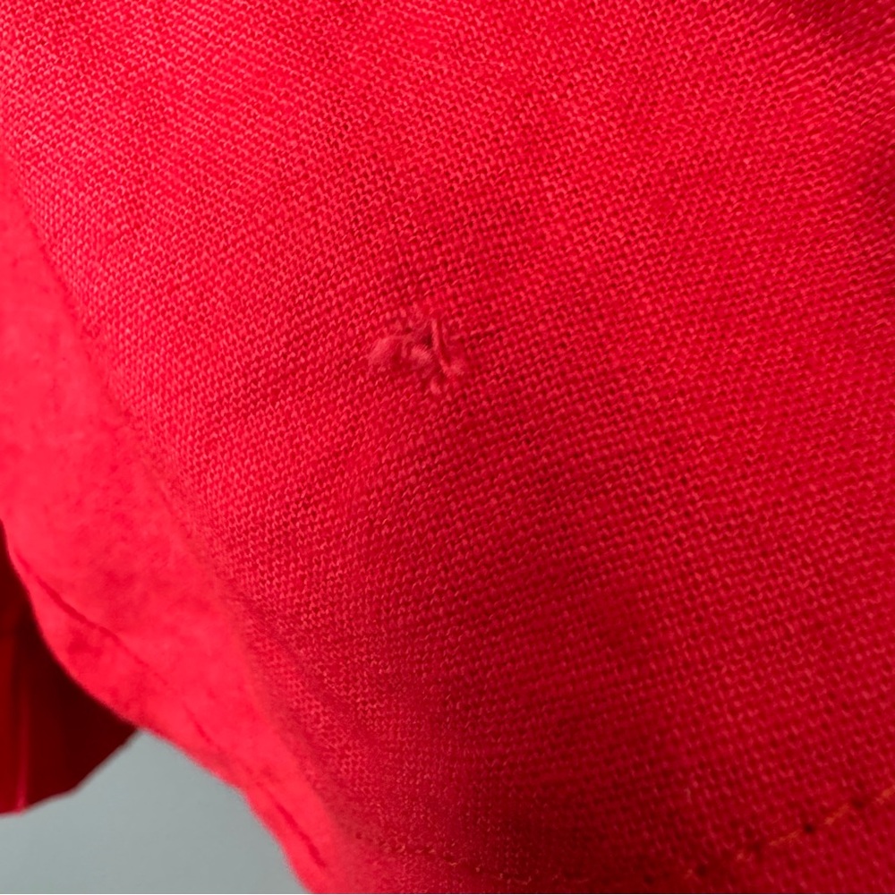 Boden Red Linen Cotton Blend 6” Shorts. FLAW. Women’s Size 16 - Picture 7 of 10